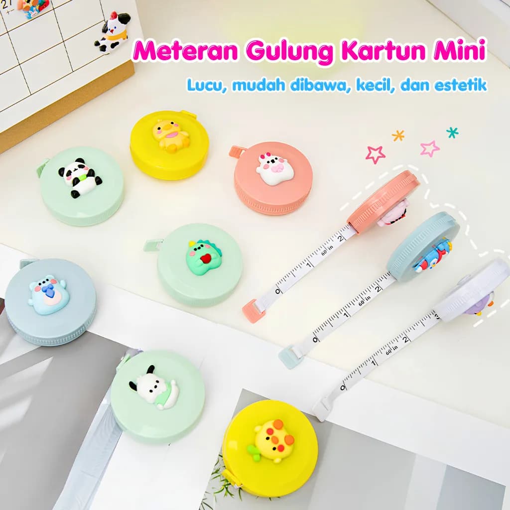 Meteran Mini Karakter Lucu