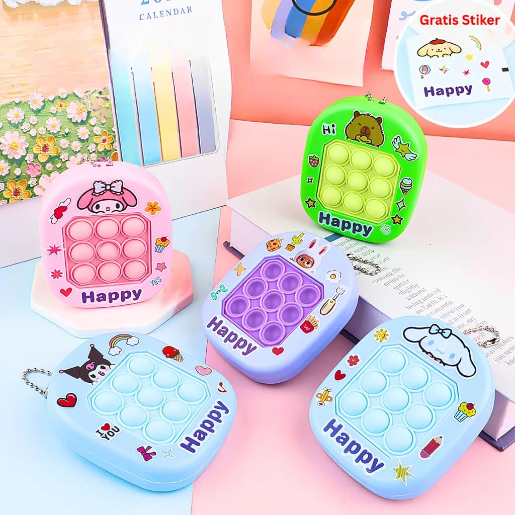 Pop It Mini Karakter Kartun Lucu
