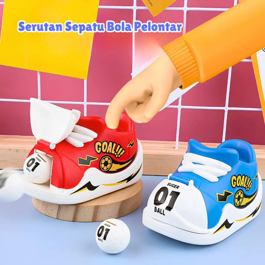 Serutan Pensil Sepatu Bola Pelontar Bola