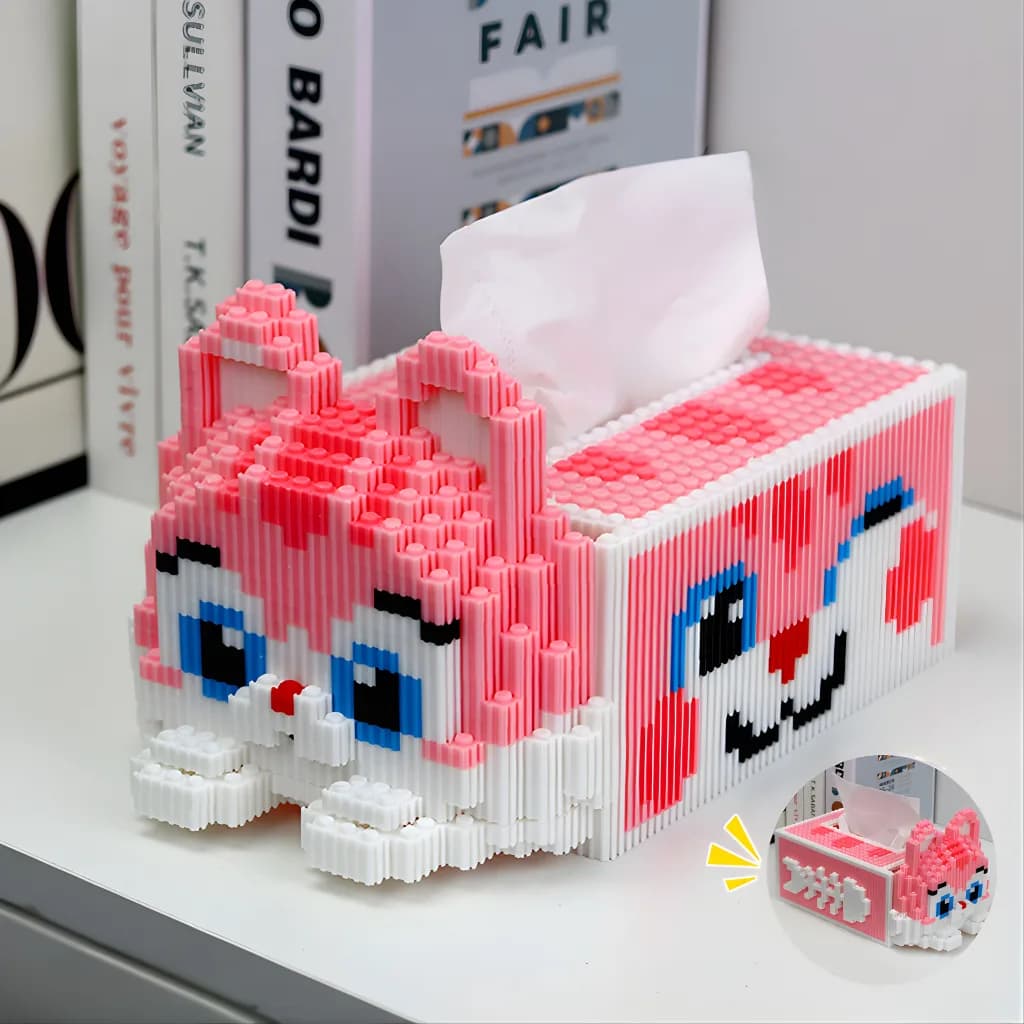 Bricks Kotak Tisu Kucing Pink